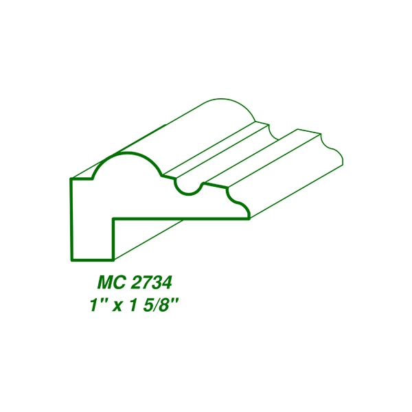 MC-2734 (1″ X 1-5/8″) POPLAR Lip Moulding CM6 STOCK SAMPLE
