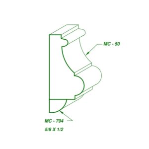 MC-50 Chair Rail STOCK (1-1/4 x 2-1/2")-image