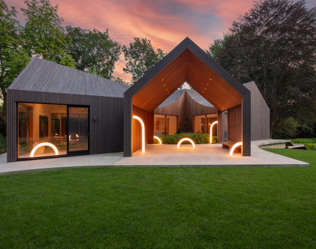 Charred Accoya wood exterior cladding on the Six Square House