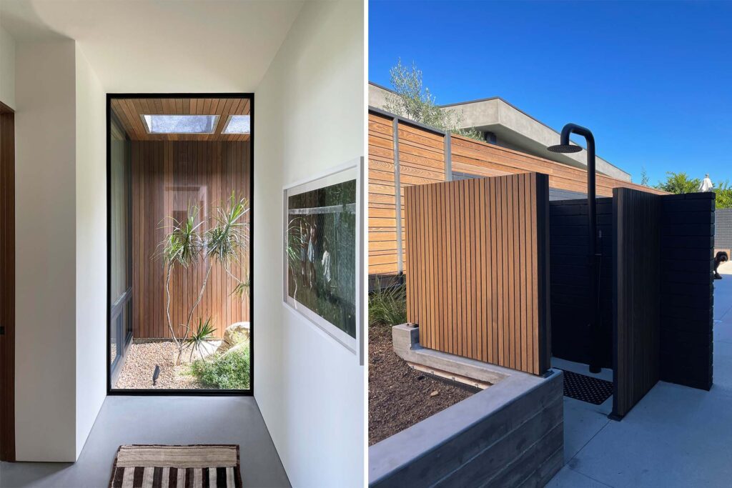 Thermory thermo-ash exterior cladding on the Benson Residence, California