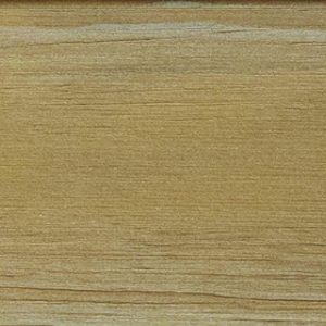 Thermory Vivid Exotic Brown translucent finish on knot-free Clear Pine cladding sample
